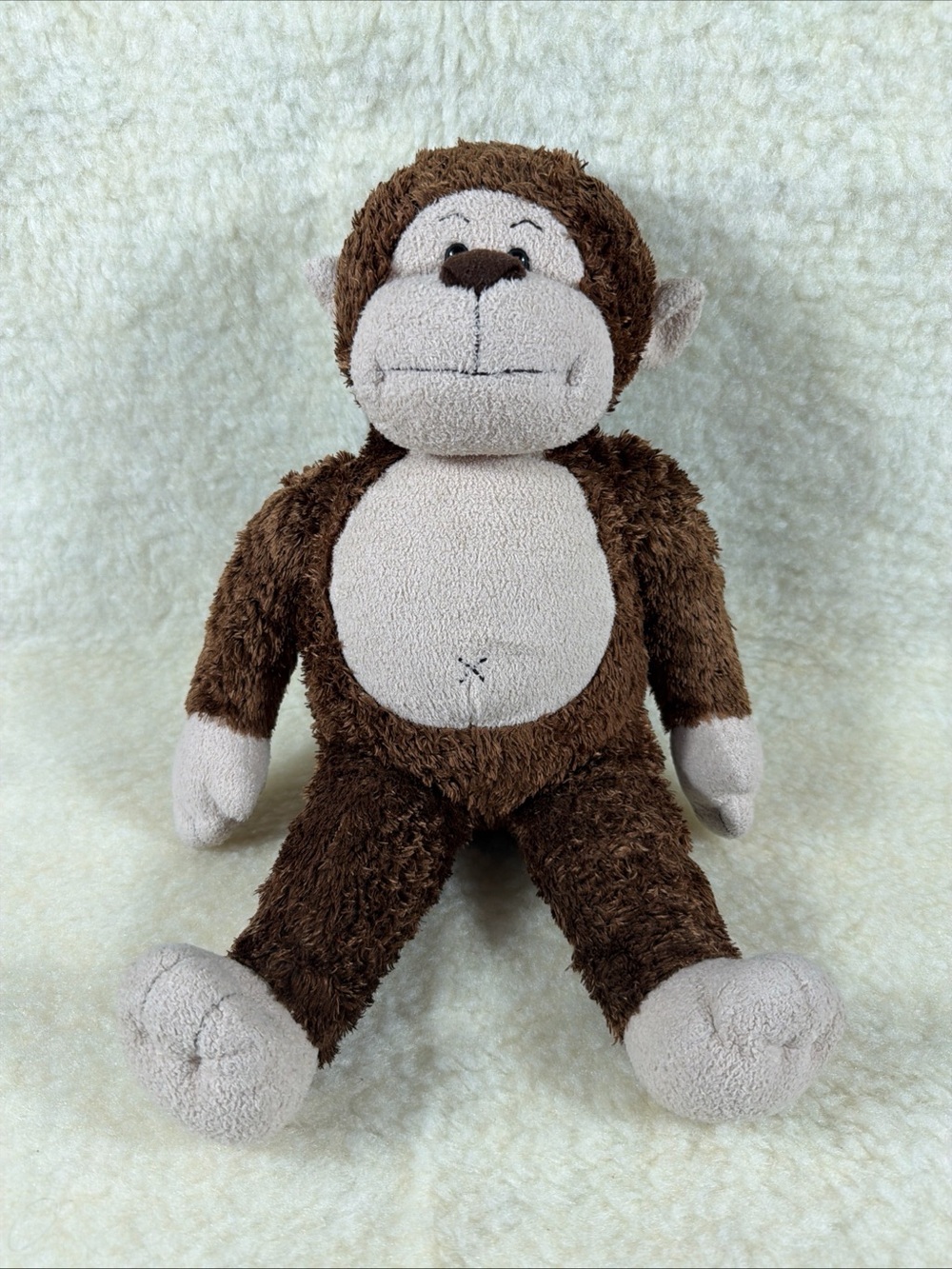 Build-A-Bear Brown & Cream Monkey Plush 18”